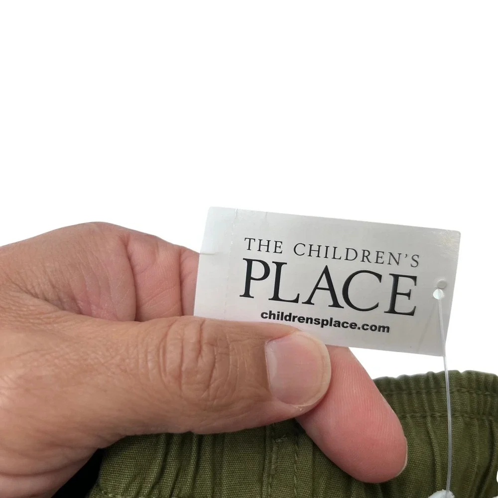 The Children's Place Cargo Shorts‎ Boys 10 Green Pull On Drawstring Gorpcore